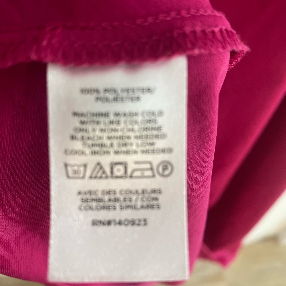 Ann Taylor LOFT Bias Midi Slip Dress Magenta 6 - Picture 5 of 6